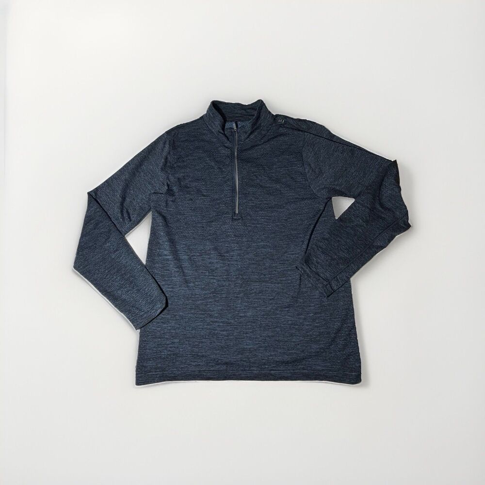 NWOT Lululemon Mens Navy Blue Quarter Zip Long Sleeve Athletic Shirt size M